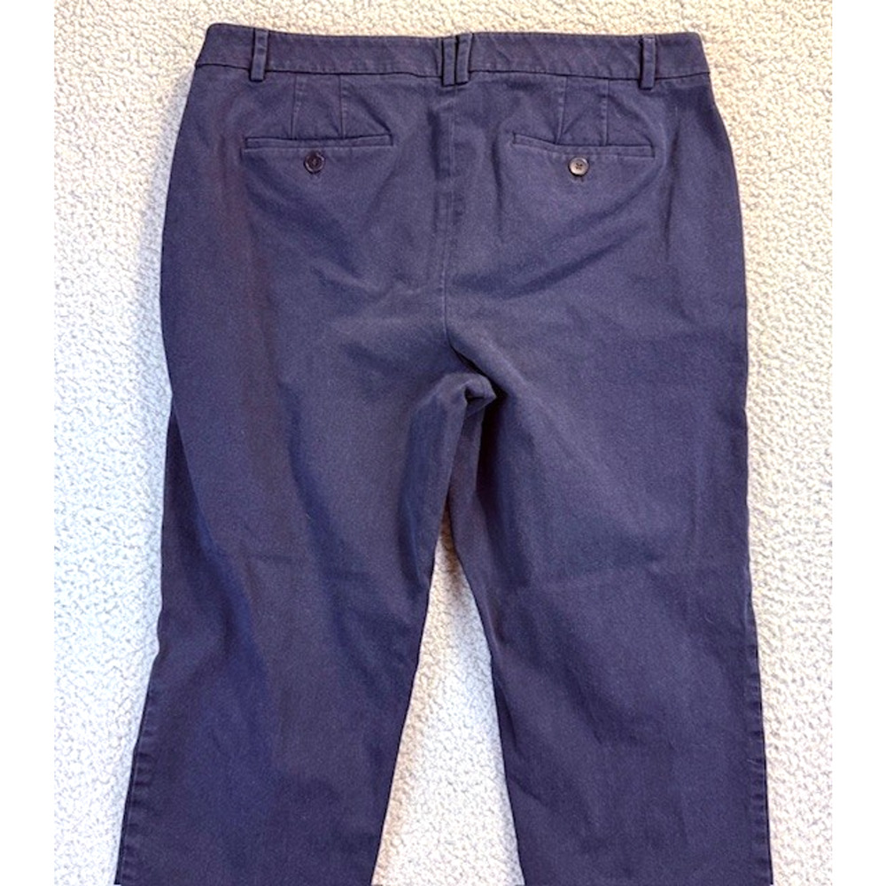 Talbots Blue Chino Pants Womens Sz. 12 Cotton / Spandex High-Waist straight Skin - Picture 9 of 9